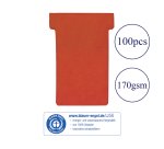 Fiches en T indice 2 / 60 mm - Lot de 100