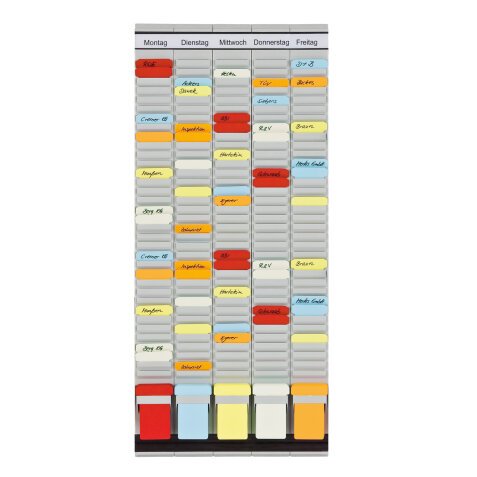 Planning à fiches T indice 2 multi-usages 5 colonnes Franken