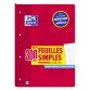 Feuilles simples détachables 300 pages séyès format A4 21 x 29,7 cm Oxford - perforées