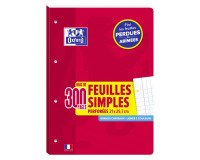 Hojas móviles desprendibles 300 páginas séyès formato A4 21 x 29,7 cm Oxford - Perforadas