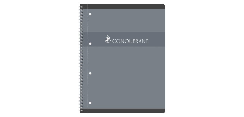Spiral notebook Conquérant 7 with 4 holes Q5/5 A4+ 23 x 29.7 cm - squared - 160 pages.