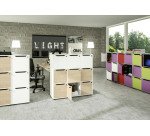 Easy Cube open bookcase with 3, 6 or 9 compartments, depth 40 x height 121.6 cm
