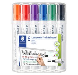 Rotulador de pizarra blanca borrable Staedtler Lumocolor 6 Colors Punta de 2 mm - Pack de 6