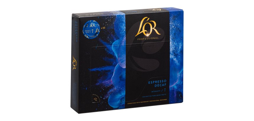 Capsule de café L'OR Professionel Espresso décafeiné - Boite de 50 - Compatible Nespresso Professionnel