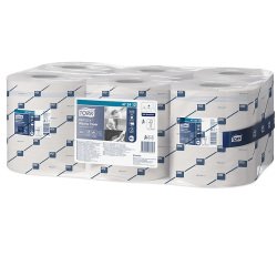 Bobine d'essuyage à dévidage central Tork M4 Reflex Maxi blanche - Carton de 6