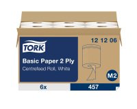 Wischrolle mit zentraler Fütterung Tork M2 Wiper 320 weiß - Box von 6