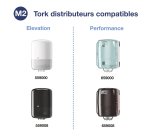 Wischrolle mit zentraler Fütterung Tork M2 Wiper 320 weiß - Box von 6