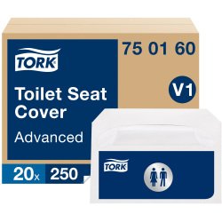 Couvre-sièges WC Tork V1 papier soyeux, blanc