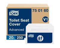 Couvre-sièges WC Tork V1 papier soyeux, blanc