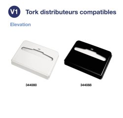 Couvre-sièges WC Tork V1 papier soyeux, blanc