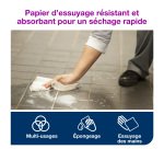 Bobine d'essuyage à dévidage central Tork Wiper 420 Maxi blanche - carton de 6