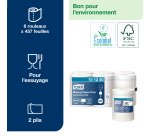 Bobine d'essuyage à dévidage central Tork Wiper 420 Maxi blanche - carton de 6