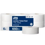 Papier toilette Maxi Jumbo simple épaisseur Tork T1 - 6 rouleaux de 650 m