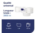 Pack of 6 rolls toilet paper 650m Jumbo Tork T1