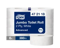 Papier toilette Maxi Jumbo double épaisseur Tork T1 - 6 rouleaux de 380 m