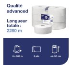 Doos van 6 rollen toiletpapier Maxi Jumbo Tork T1 380m