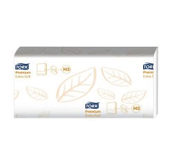 Essuie-mains pliage enchevêtré Tork H3 Premium doux- Carton de 3000