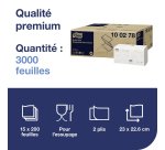 Essuie-mains pliage enchevêtré Tork H3 Premium doux- Carton de 3000