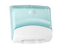 Dispenser per panni piegati Tork W4 bianco-turchese
