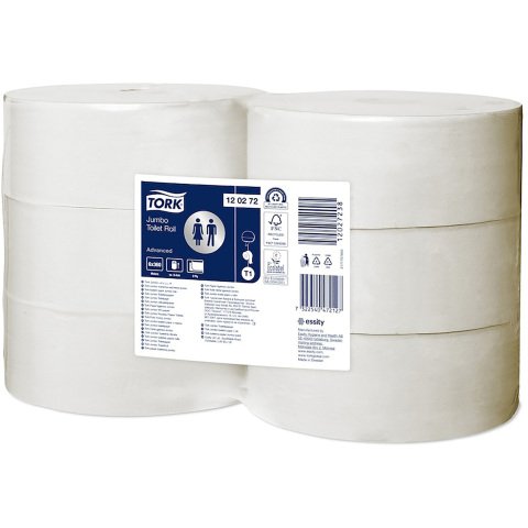 Papel higiénico Maxi Jumbo de doble capa Tork T1 Advanced - 6 rollos de 360 m