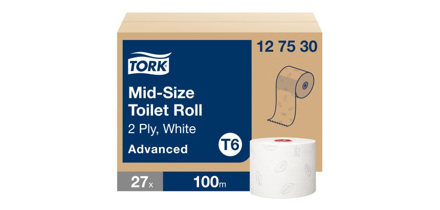 Papier toilette double épaisseur Tork T6 Premium - 27 rouleaux de 100 m