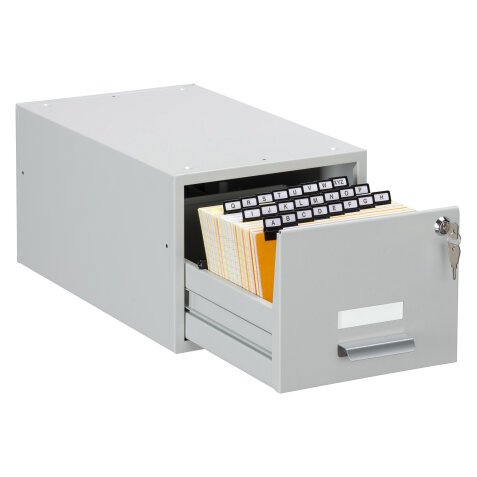 Fichier à tiroirs pour fiches A5 Durable gris