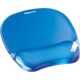 Tapis de souris avec repose-poignets Fellowes Gel Crystals bleu