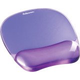 Tapis de souris avec repose-poignets Fellowes Gel Crystals lilas