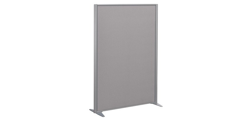 Cloison B-Zen tissu cadre gris argent L 122 x H 180 cm