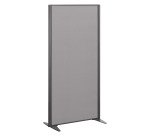Cloison B-Zen tissu cadre anthracite L 81 x H 160 cm