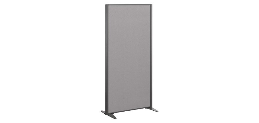 Cloison B-Zen tissu cadre anthracite L 81 x H 160 cm