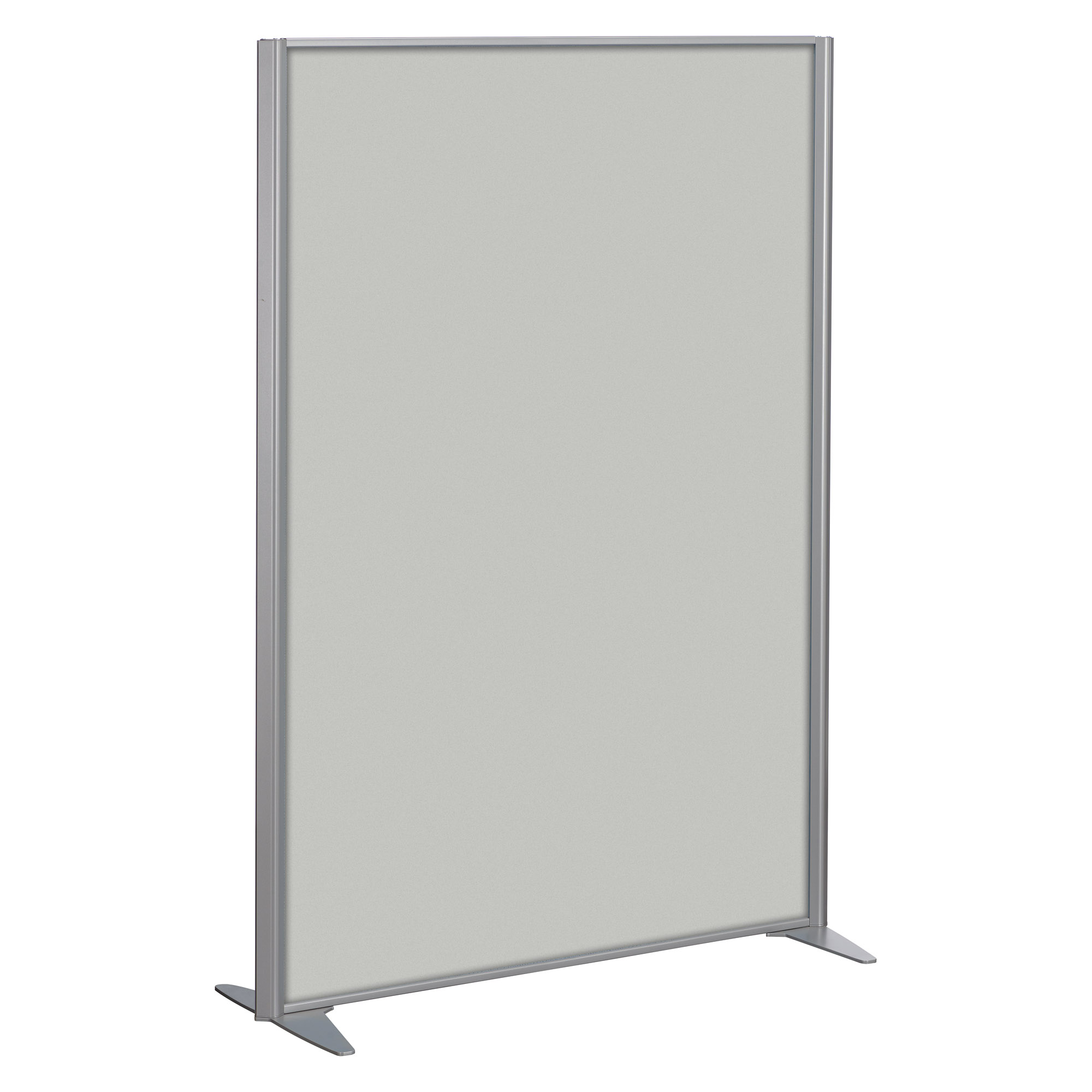 Separation wall B-Zen wood and silver colored frame L 122 x H 180 cm