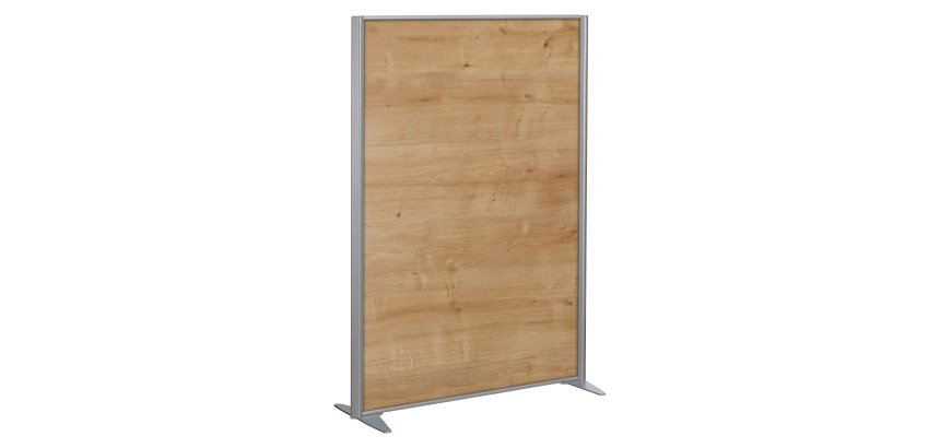 Cloison B-Zen bois cadre gris argent L 122 x H 160 cm