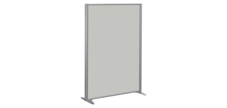 Cloison B-Zen bois cadre gris argent L 122 x H 160 cm