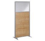 Wooden semi-glazed antibacterial partition wall B-Zen without base