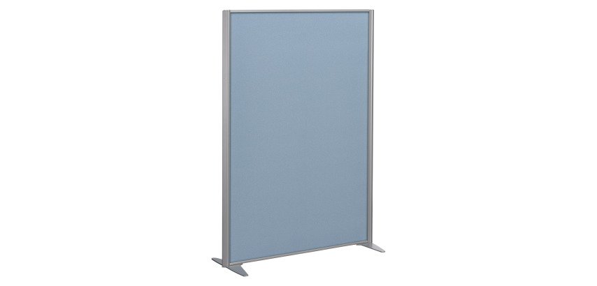 Cloison B-Zen tissu cadre gris argent L 122 x H 160 cm