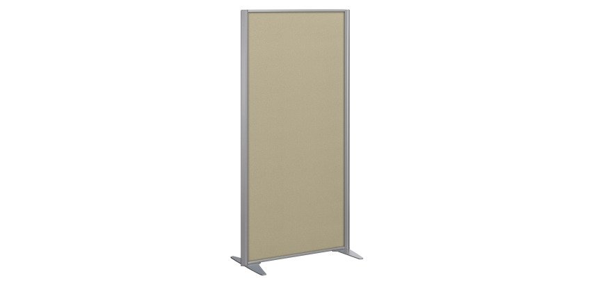 Cloisons B-Zen acoustique pleine cadre gris argent L 81 x H 180 cm
