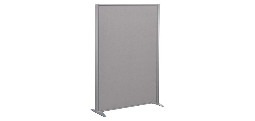 Partition B-Zen acoustic Tonal Fabric - silver gray frame - without base