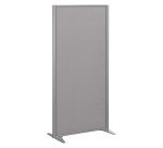 Trennwände B-Zen akustisch Tonal Stoff - silbernes graues Rahmen - ohne Gestell