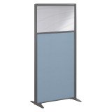 Cloison B-Zen semi-vitrée tissu cadre anthracite L 81 x H 160 cm