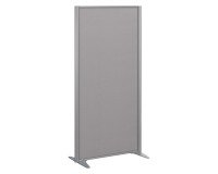 Cloisons B-Zen acoustique pleine cadre gris argent L 81 x H 160 cm