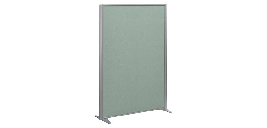 Cloisons B-Zen acoustique pleine cadre gris argent L 122 x H 160 cm
