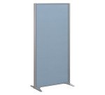 Cloisons B-Zen acoustique pleine cadre gris argent L 81 x H 180 cm