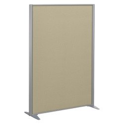 Cloisons B-Zen acoustique pleine cadre gris argent L 122 x H 160 cm