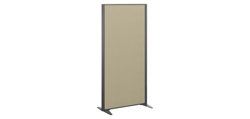Cloisons B-Zen acoustique pleine cadre anthracite L 81 x H 160 cm