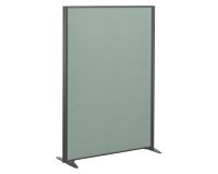 Cloisons B-Zen acoustique pleine verte cadre anthracite L 122 x H 160 cm