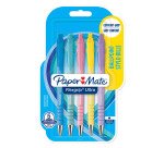 Bolígrafo Paper Mate Flexgrip Ultra cuerpo pastel retráctil punta media 1 mm tinta azul - Blister de 5 azul