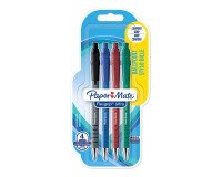 Bolígrafo Paper Mate Flexgrip Ultra retráctil punta media 1mm - Blister de 4 colores surtidos