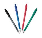 Stylo bille Papermate Flexgrip Ultra rétractable pointe moyenne 1mm - Blister de 4 couleurs assorties