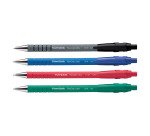 Stylo bille Papermate Flexgrip Ultra rétractable pointe moyenne 1mm - Blister de 4 couleurs assorties